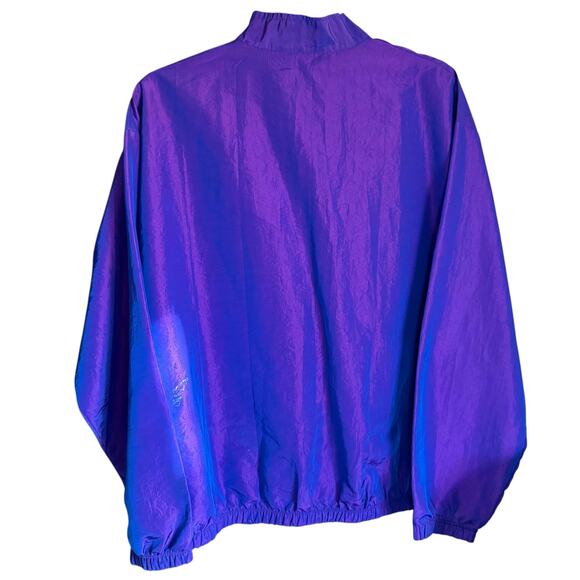 Fantastic Iridescent Purple Surf Style Vintage Windbreaker, One Size - Picture 5 of 11